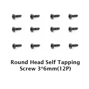 HBX S071 Round Head Self Tapping Screws 3x6mm (12pcs)