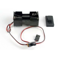 TRAXXAS 1523: Battery holder with on/off switch/ rubber on/off switch cover