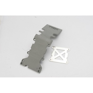 TRAXXAS 4938A  Rear Plastic Skid Plate (Grey) w/ Stainless Steel Plate