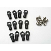 TRAXXAS 5347: Rod ends, (large) with hollow balls (12)