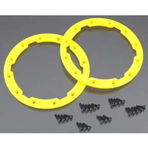 TRAXXAS 5665: Sidewall Protector Beadlock Style Yellow (2)