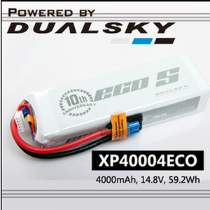 Dualsky ECO-S LiPo Battery, 4000mAh 4S 25c XT60