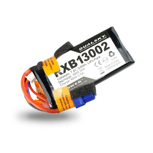Dualsky 1300mAh 2S 7.4v 25C LiPo Receiver Battery w/ Servo Connector  DSRXB13002