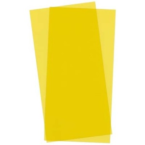 Evergreen 9904 Yellow Transparent Plastic Sheet Qty 2