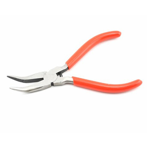 Excel 5" Serrated Jaw Curved Needle Nose Pliers