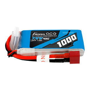 Gens Ace 7.4V 2S 1000mAh 45C LiPo Battery Soft Case w/ Deans Connector