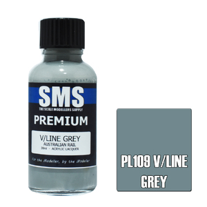 SMS PL109 Premium Acrylic Lacquer Australian Rail V/Line Grey Paint 30ml