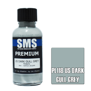 SMS PL118 Premium Acrylic Lacquer US Dark Gull Grey Paint 30ml