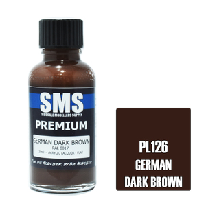 SMS PL126 Premium Acrylic Lacquer German Dark Brown Paint 30ml