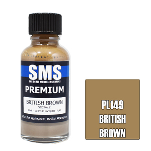 SMS PL149 Premium Acrylic Lacquer British Brown SCC No.2 Paint 30ml