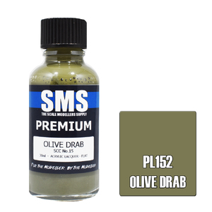 SMS PL152 Premium Acrylic Lacquer Olive Drab SCC No.15  Paint 30ml