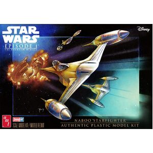 AMT 1376 Star Wars: The Phantom Menace N-1 Naboo Starfighter (Snap-it) 1:48 Scale Plastic Model Kit
