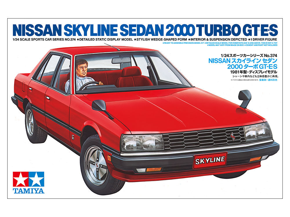 Tamiya 24374 Nissan Skyline Sedan 2000 Turbo GT-ES 1/24 Scale Plastic Model Kit