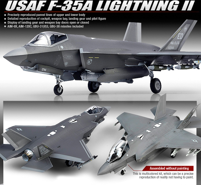 #12507 Academy model kit 1/72 USAF F-35A LIGHTNING II 