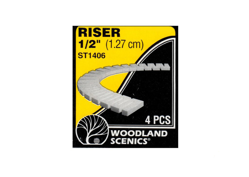 ST1406 Woodland Scenics 1/2  Riser 2  Each 4 