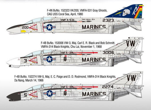 Academy 12315 USMC F-4B/N VMFA-531 "Gray Ghosts" 1/48 Scale Plastic Model Kit