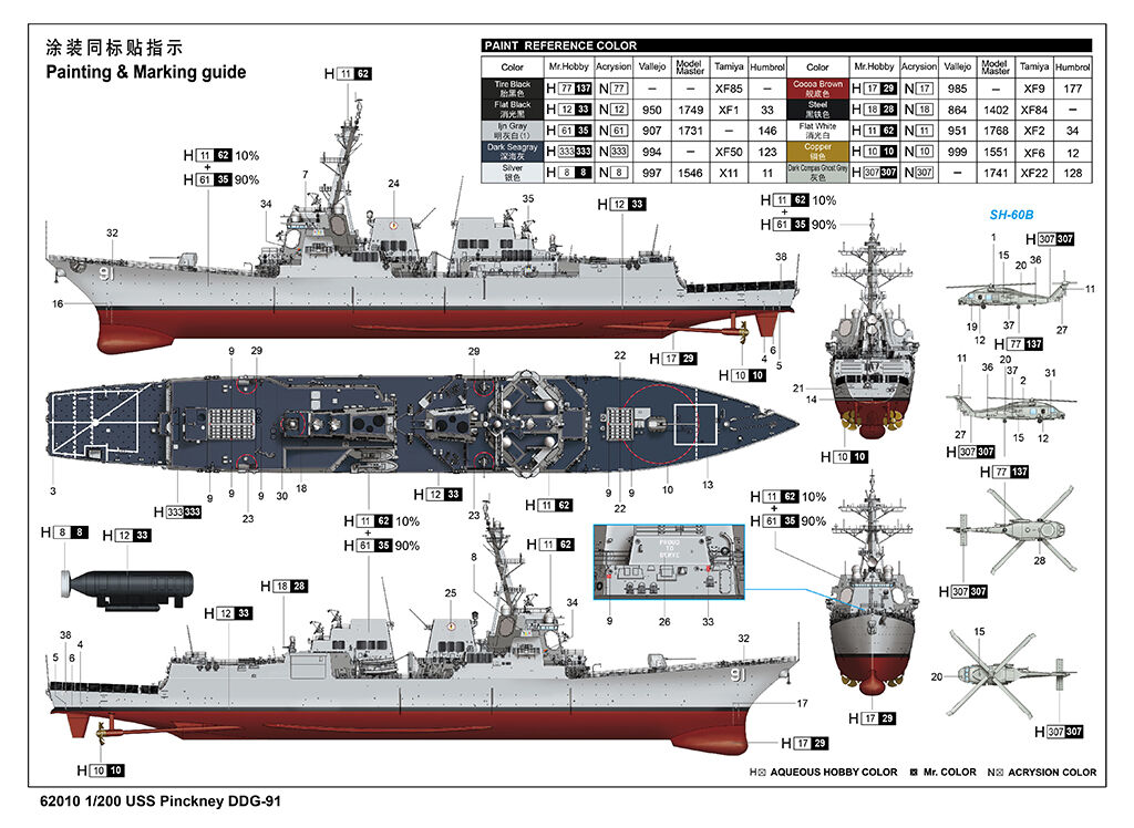 I Love Kit 62010 1/200 USS Pinckney DDG-91 Arleigh Burke-class Destroyer