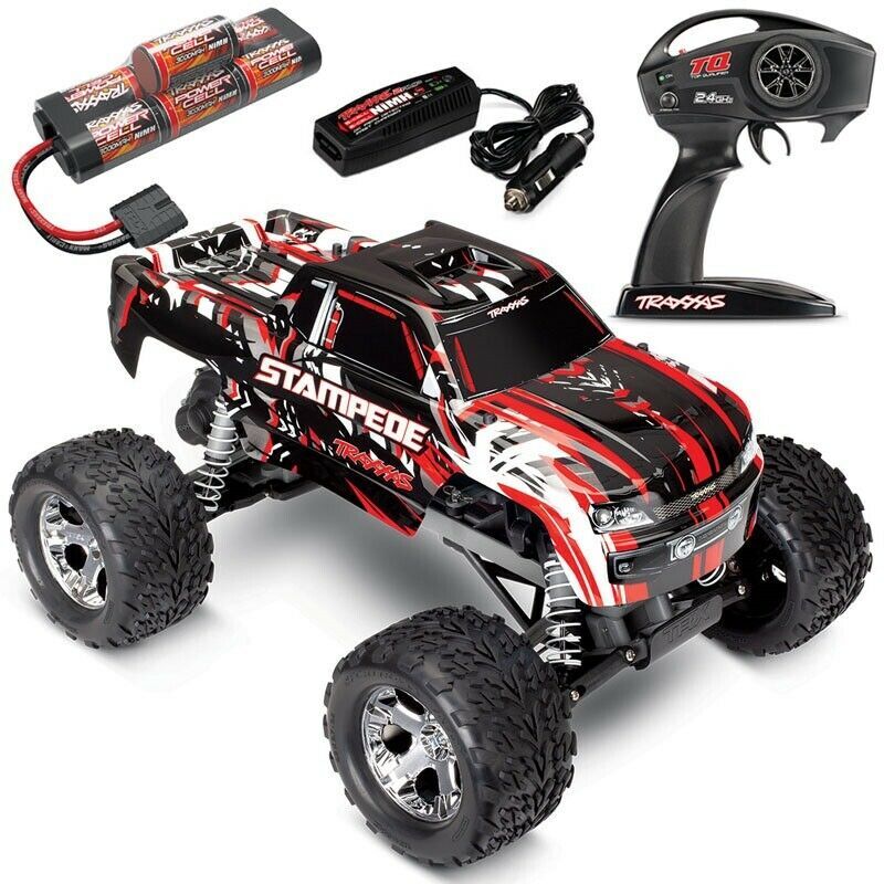Stampede: 1/10 Scale Monster Truck with TQ 2.4GHz radio 3605 RED - Traxxas