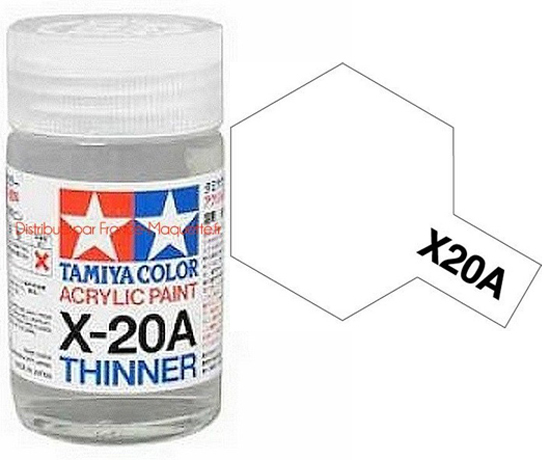 Tamiya 81030 Acrylic/Poly Paint Thinner, X-20A, 46ml - Small