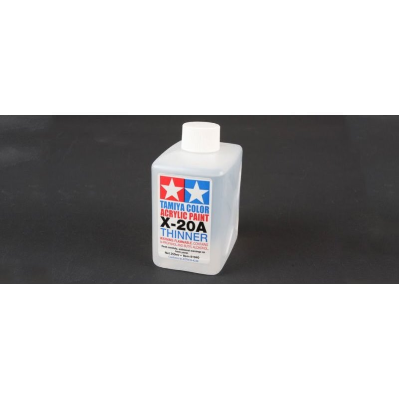 Tamiya 81030 Acrylic/Poly Paint Thinner, X-20A, 46ml - Small