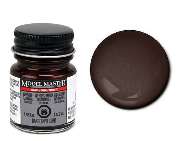 Model Master 2752 Dark Brown Enamel Paint 14.7ml Jar - Testors