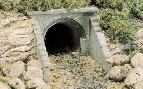 Woodland Scenics N Scale Tunnel Portals – Stone Cut Single (2 Pack) C1153