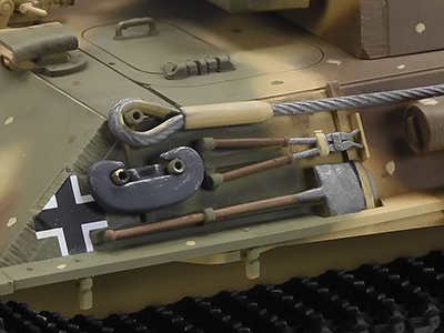 OVM rack has separate parts for a shovel, wire cutters