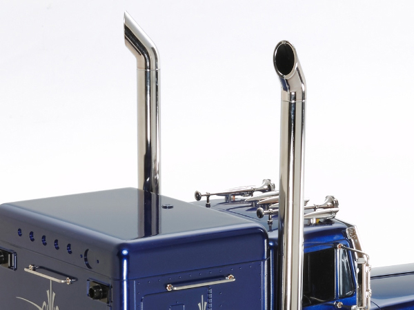 metal pipes to depict mufflers