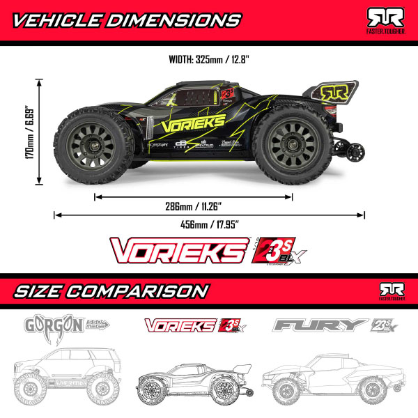 1/10 VORTEKS 2WD RTR Brushed Stadium Truck
