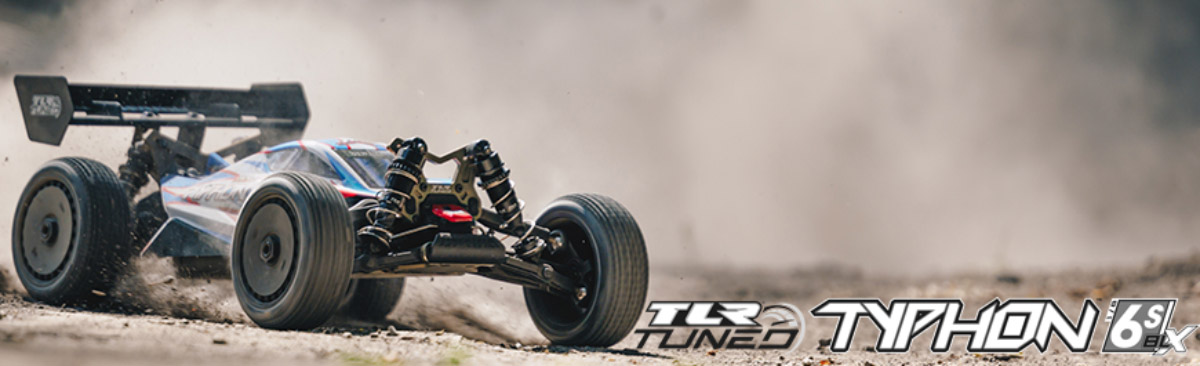 1/8 TYPHON 6S TLR Tuned 4X4 RTR Brushless Buggy, Red/Blue 5 out of 5 Customer Rating 4.7 star rating 26 Reviews