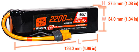 14.8v 4S 2200mah Smart Lipo G2 Battery