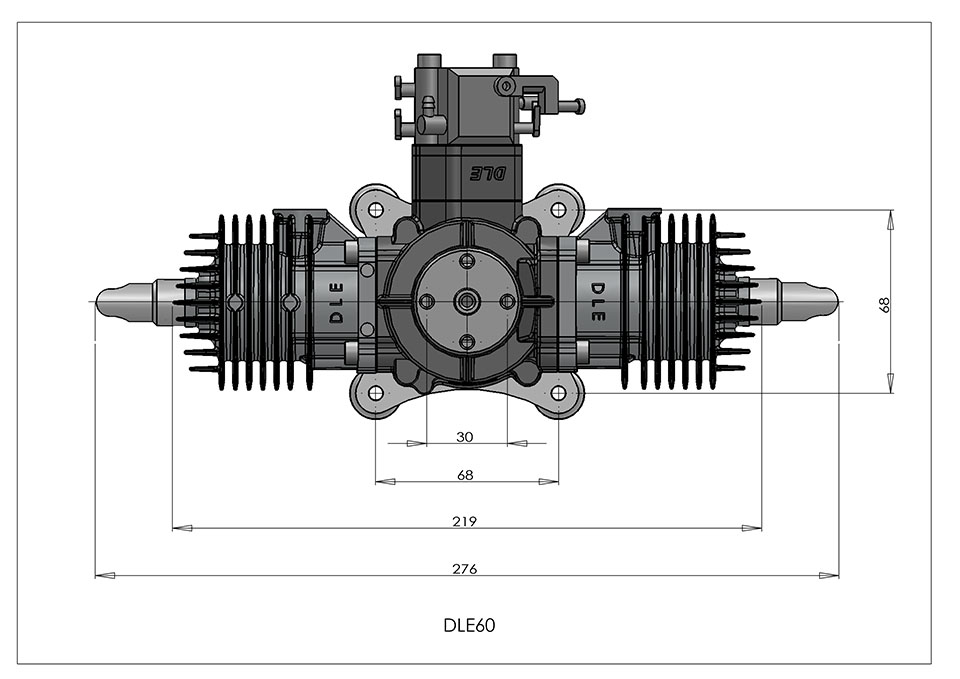 DLE60 60cc Gasoline Twin Engine DLE Engines