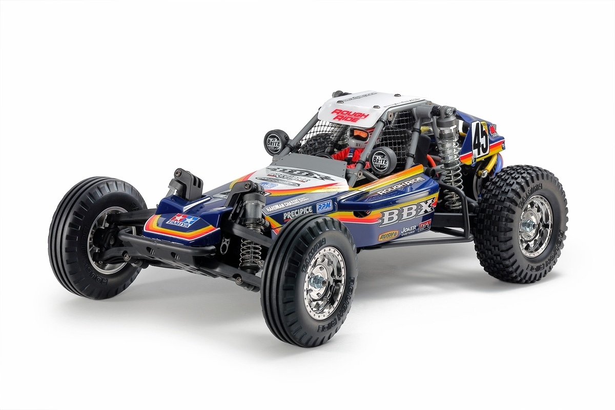 A traditional pick for one of the best off-road RC cars - the Tamiya BBX buggy.