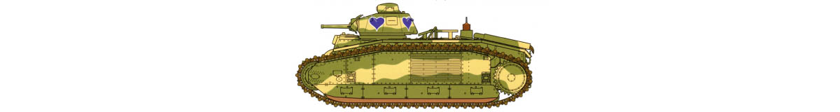 Tank Number 257 "Bourrasque", 2nd Section, 1st Company Paint Scheme