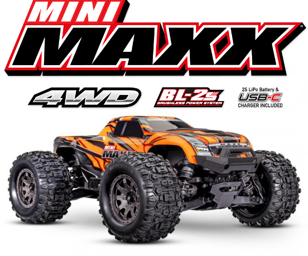 TRAXXAS Mini MAXX RTR TQ BL-2s Orange