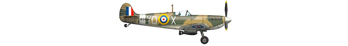 W4358 YQ-X, 616 Sqdn, Oct 1943, F.Lt Les ‘Buck’ Casson Paint Scheme