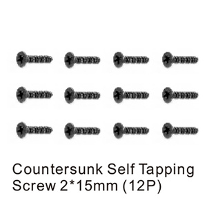 HBX S011 Countersunk Self Tapping Screws 2x15mm (12pcs)