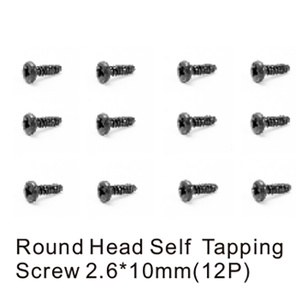 HBX S029 Round Head Screws 2.6x10mm (12pcs)