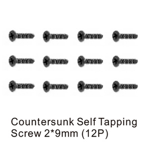 HBX S038 Self Tapping Countersunk Screws 2x9mm (12pcs)