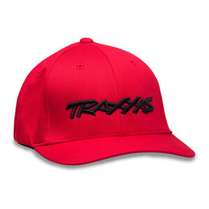 TRAXXAS 1188 TRAXXAS Logo Flexfit Hat Red Small to Medium