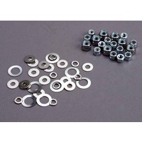 TRAXXAS 1252: Nut set, lock nuts (3mm (11) and 4mm(7)) & washer set