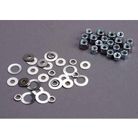 TRAXXAS 1252: Nut set, lock nuts (3mm (11) and 4mm(7)) & washer set 
