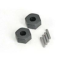 TRAXXAS 1654: Wheel hubs, hex (2)/ stub axle pins (2) 