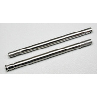 TRAXXAS 1664: Shock shafts, steel, chrome finish (long) (2)