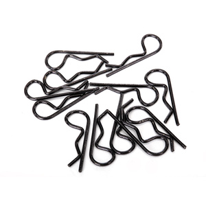 TRAXXAS 1834A Body clips, black (12) (standard size)