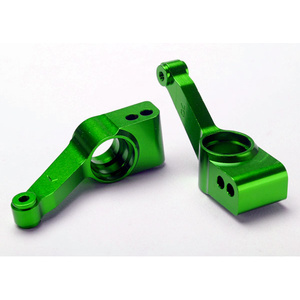 TRAXXAS 1952G: Carriers, stub axle (green-anodized 6061-T6 aluminum) (rear) (2)