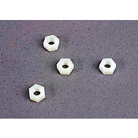 TRAXXAS 2447: 4mm nylon wheel nuts (4) 