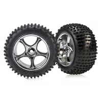 TRAXXAS 2470R: Alias 2.2 Tires & Tracer 2.2'' chrome wheels, assembled