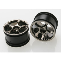 TRAXXAS 2472A: Wheels, Tracer 2.2'' (black chrome) (2) (Bandit rear)