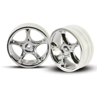 TRAXXAS 2473: Wheels, Tracer 2.2'' (chrome) (2) (Bandit front)